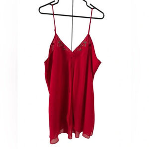 Vintage red slip dress night gown